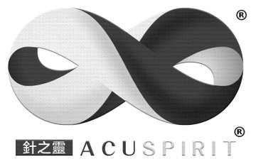 Black and white logo of Acu spirit healing centre